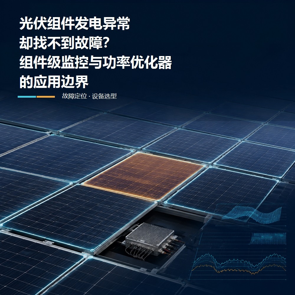 光伏组件发电异常却找不到故障?组件级监控与功率优化器的应用边界(pic1)