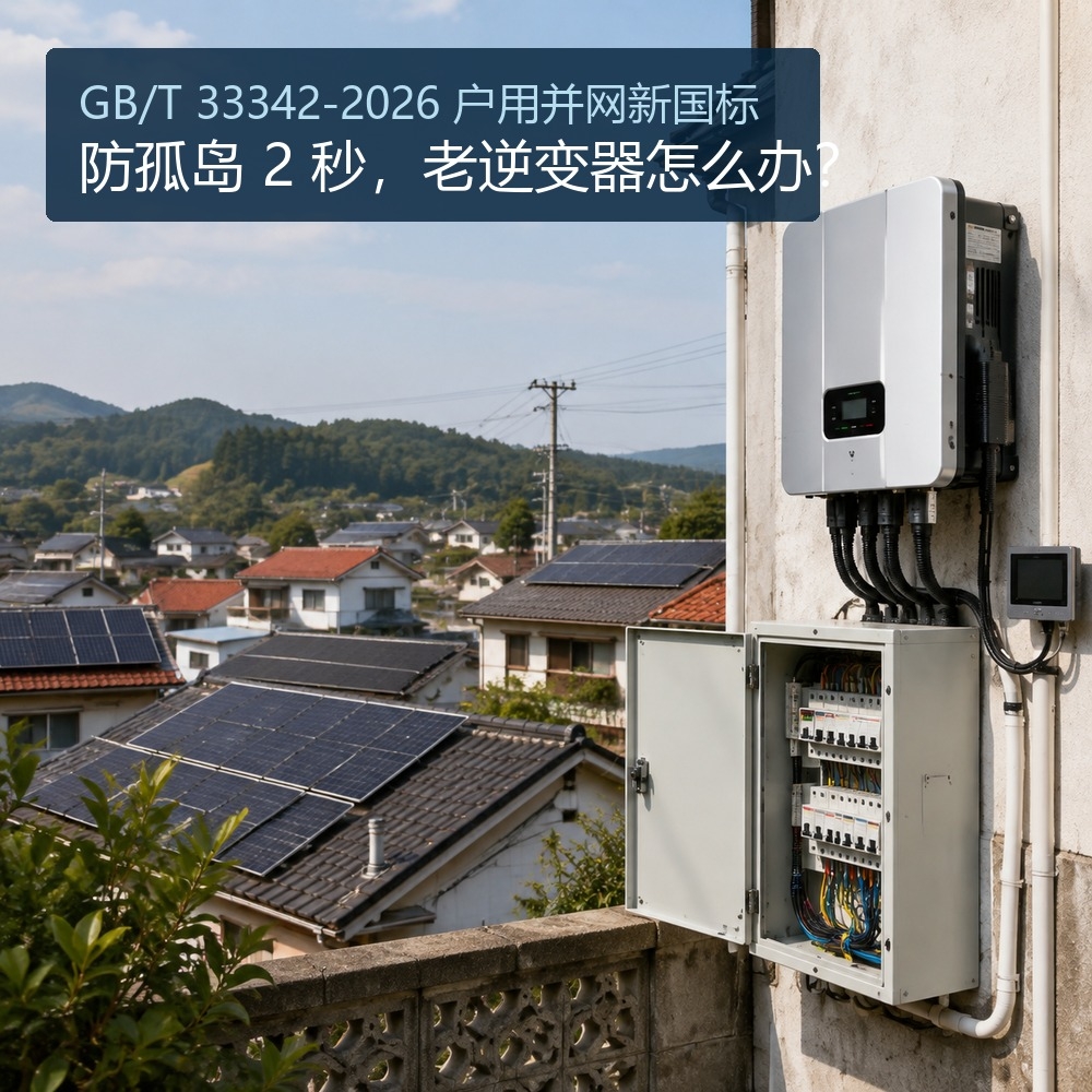 GB/T 33342-2026 户用光伏并网新国标落地:防孤岛≤2秒,老逆变器如何过验收?(pic1)