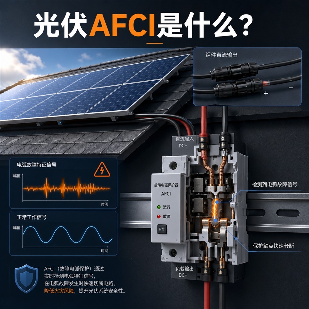 光伏AFCI是什么?直流拉弧怎么识别,和普通断路器有什么区别(pic1)